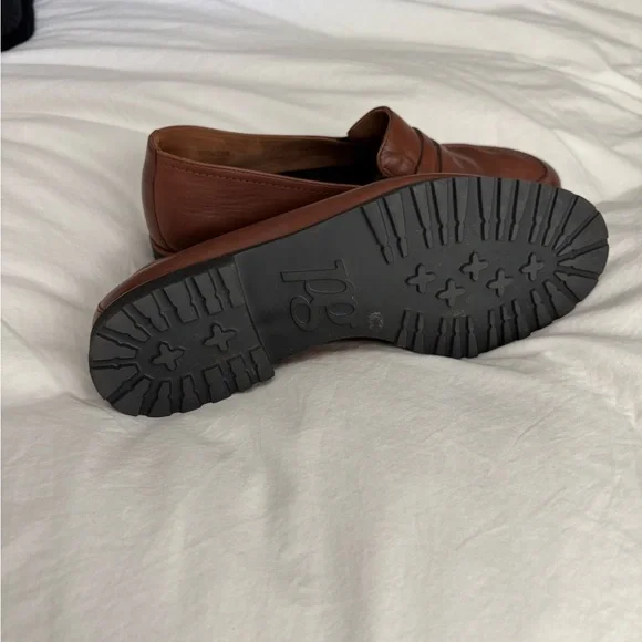 Paul Green Brown Leather Loafers - Picture 2 of 3